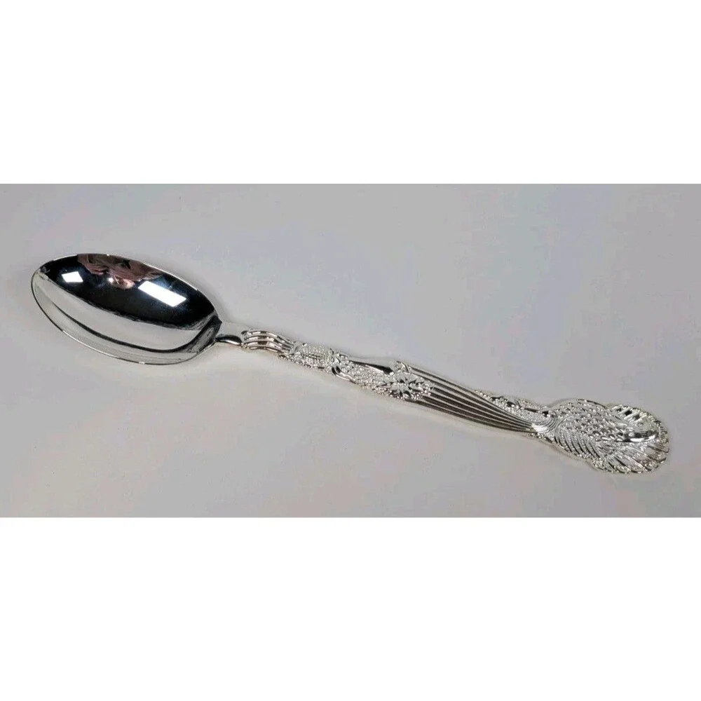 International Silver Co Antioch Serving Spoon Silverplated 12” Ornate Handle NIB